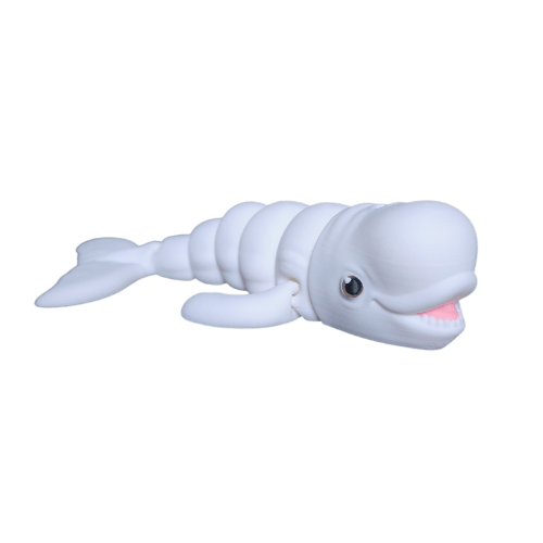 Articulated Beluga Whale 3D Printed Sea Creature | Fragrant Moon