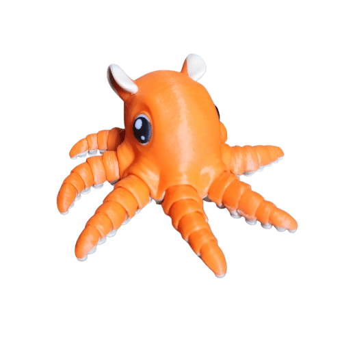 Articulated Flapjack Octopus 3D Printed Sea Creature | Fragrant