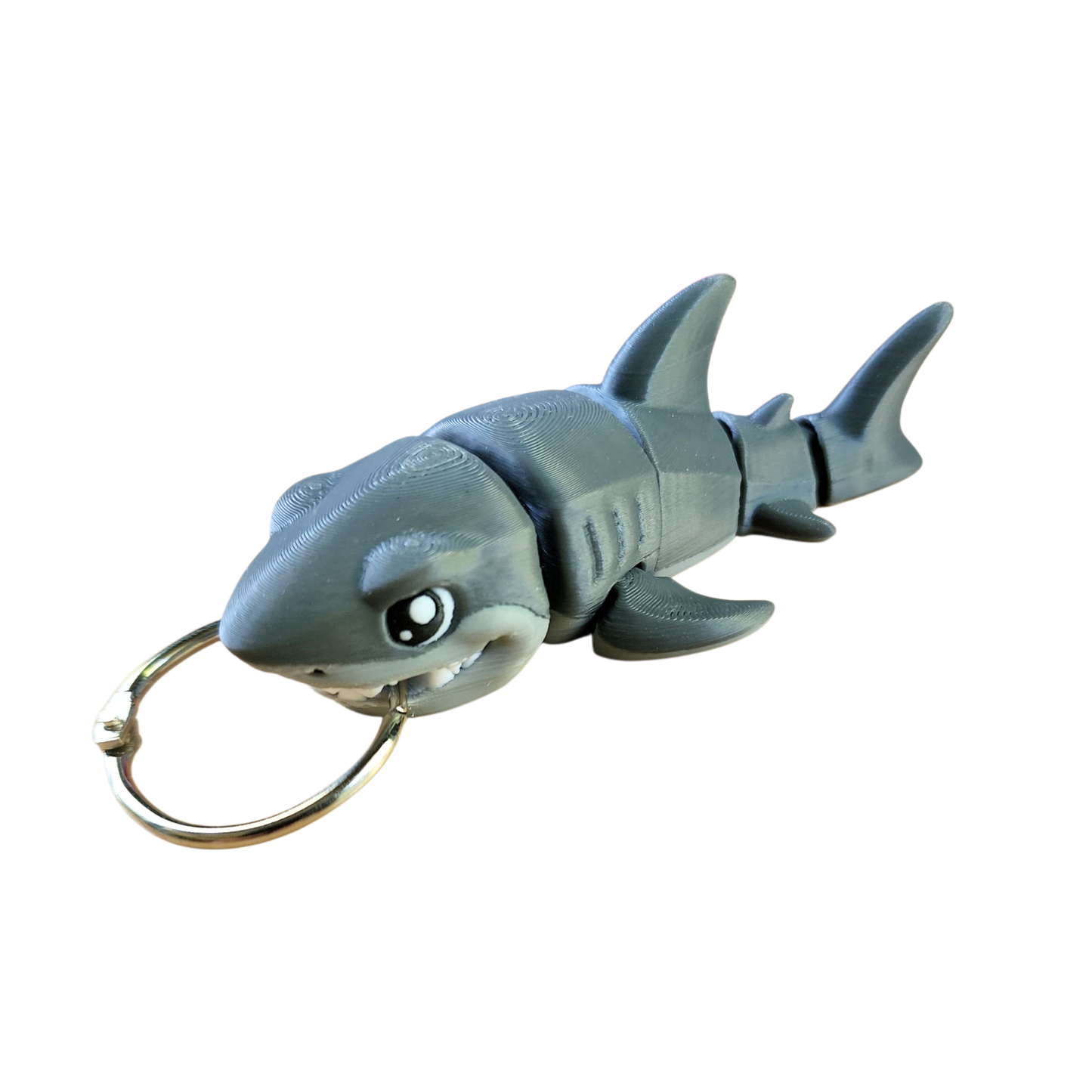 great white shark keychain