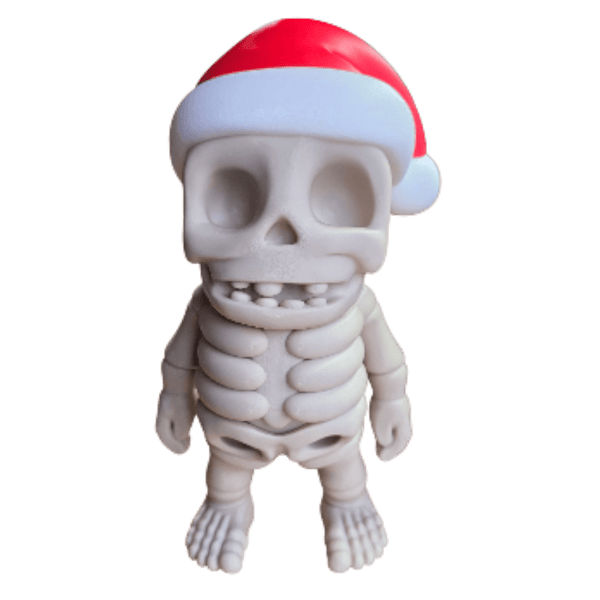 Skeleton With A Santa Hat - Fragrant Moon Designs