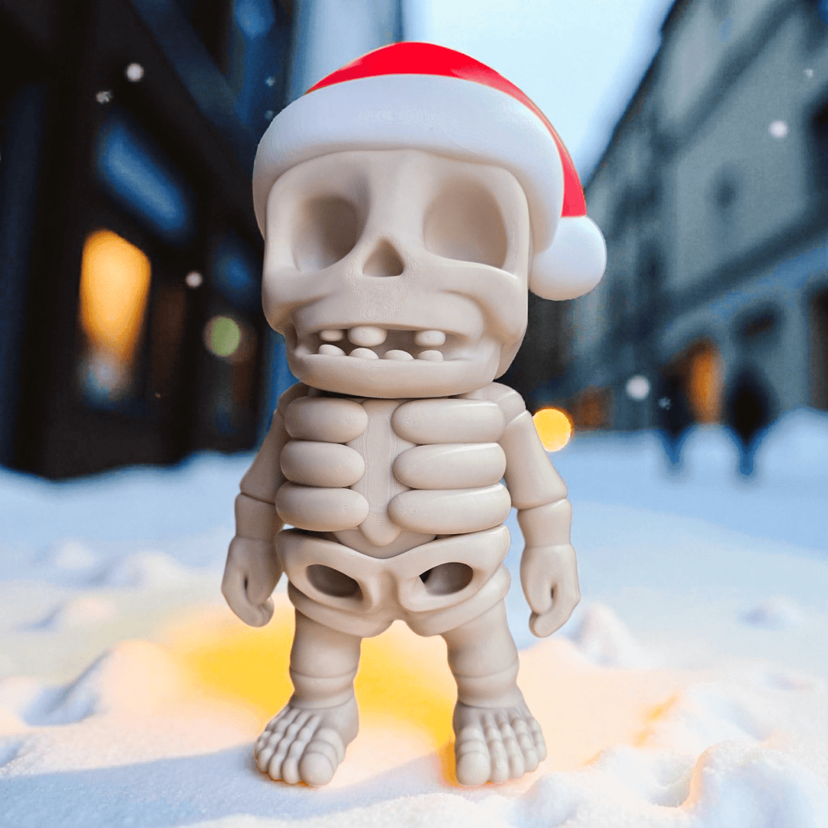 Skeleton With A Santa Hat - Fragrant Moon Designs