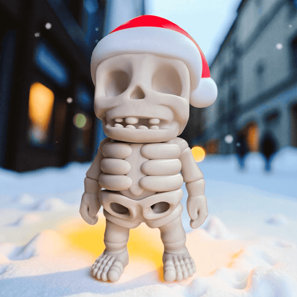 Skeleton With A Santa Hat - Fragrant Moon Designs