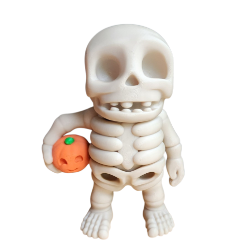 Skeleton with Jack O Lantern