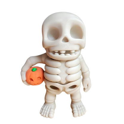 Skeleton with Jack O Lantern