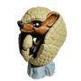 Armadillo curled  up on a rock, on a transparent background