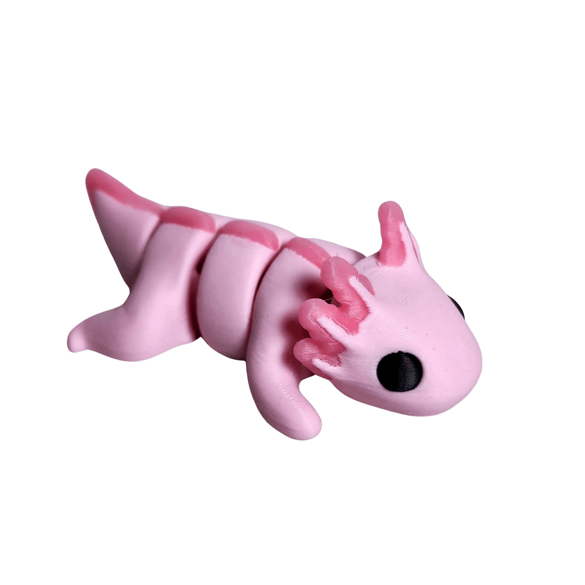 Pink Axolotl on a transparent background