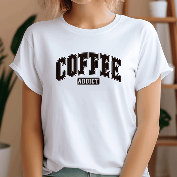 Coffee Addict Short Sleeve T-Shirt - Fragrant Moon Designs