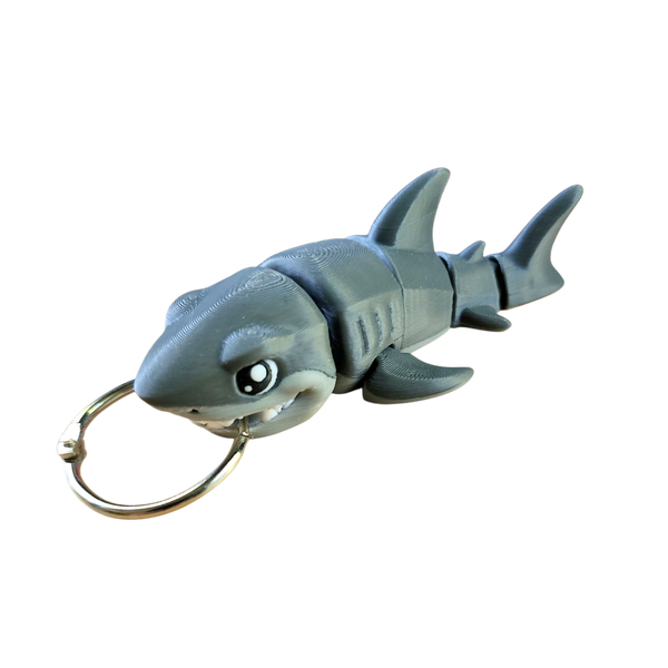 great white shark keychain