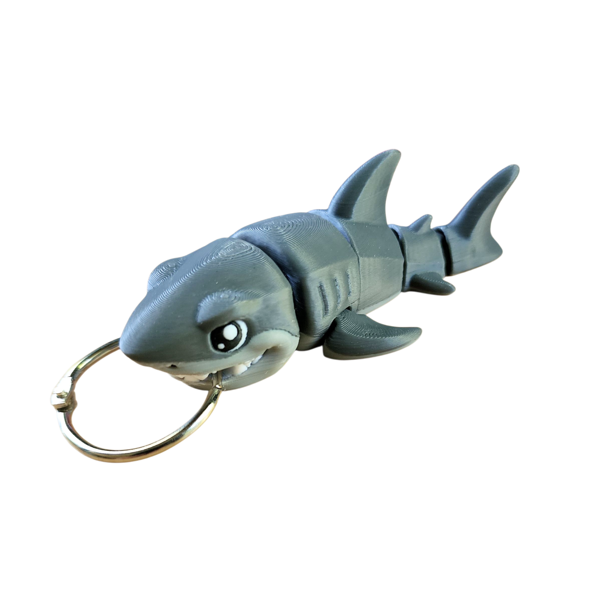 great white shark keychain