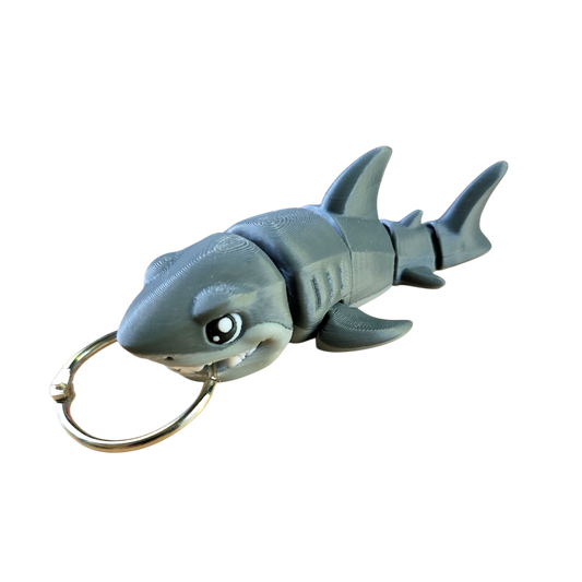 great white shark keychain