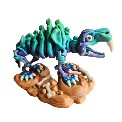 saber tooth tiger skeleton