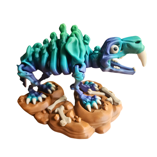 saber tooth tiger skeleton