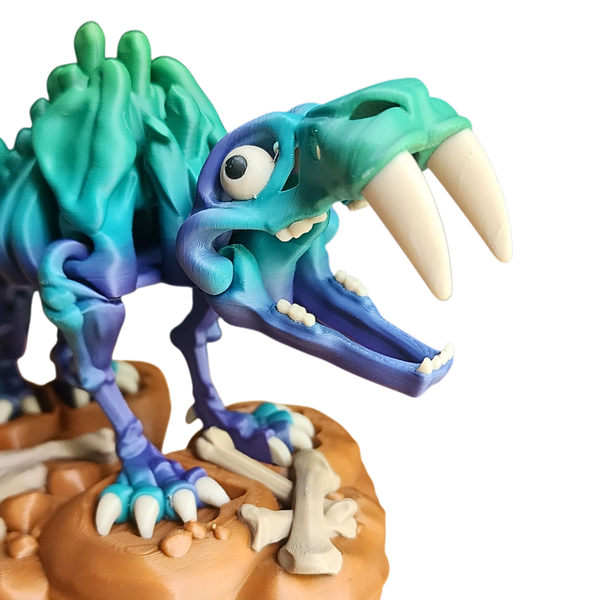 saber tooth tiger skeleton