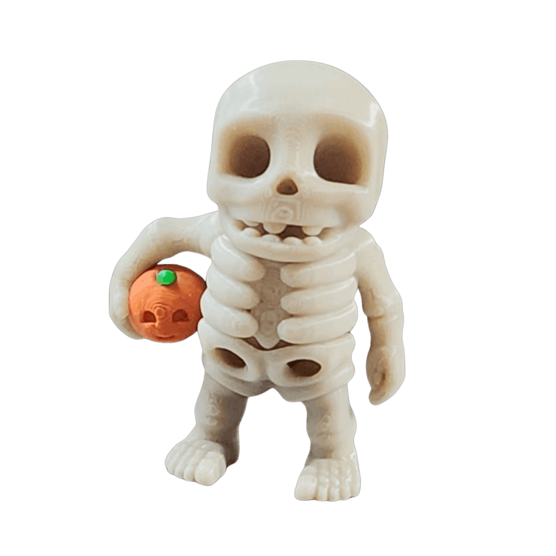 Skeleton with Jack O Lantern