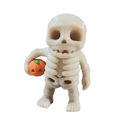 Skeleton with Jack O Lantern